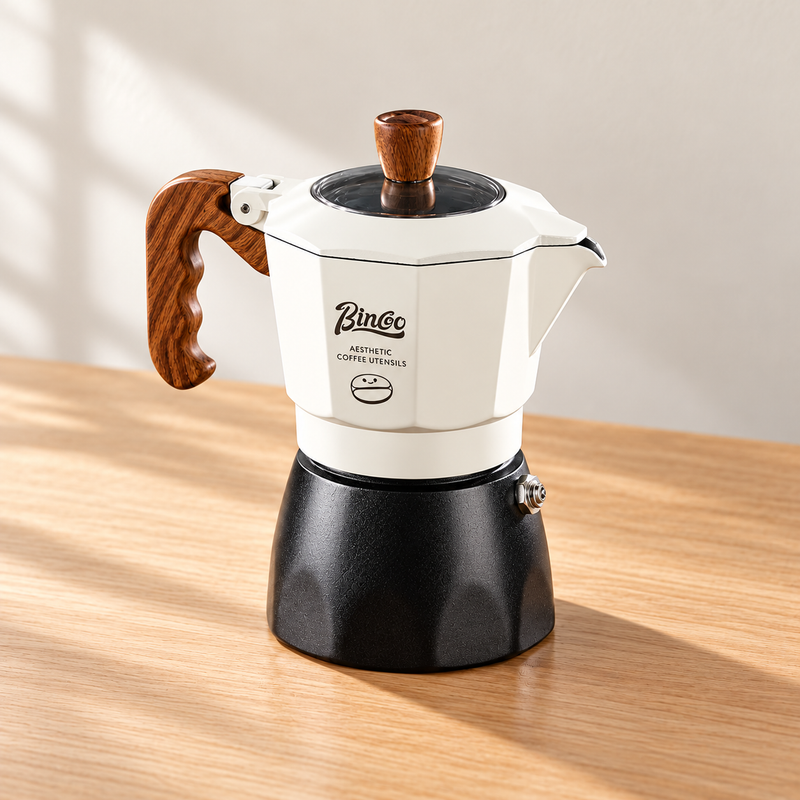 Cafetera moka Bincoo de doble válvula