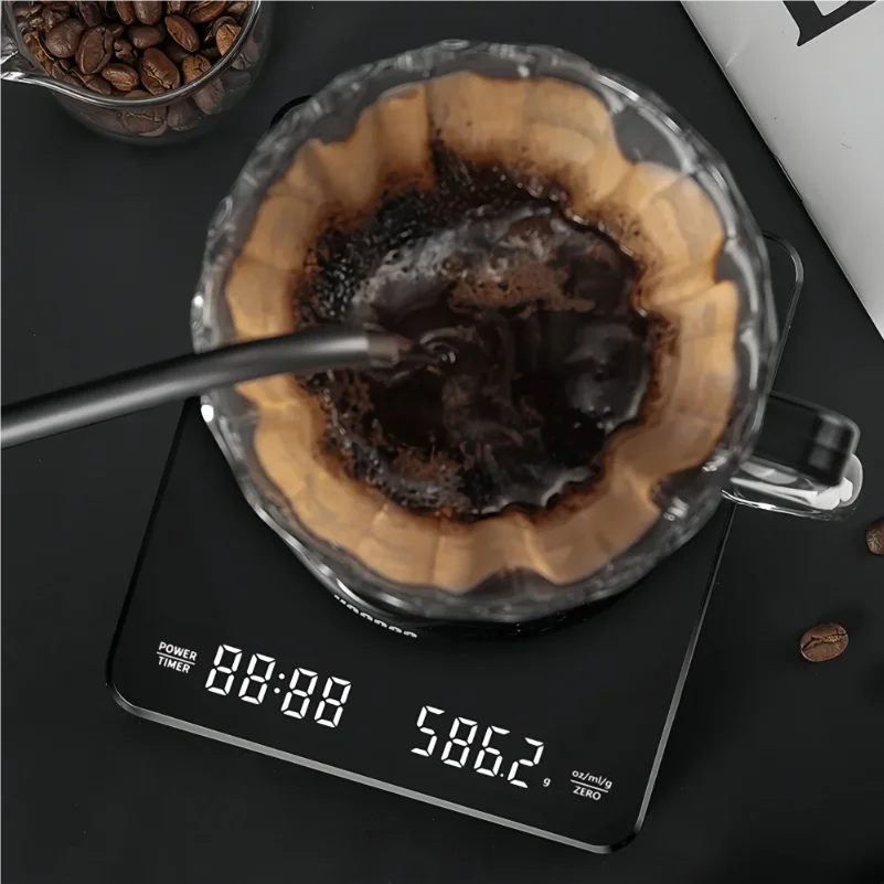 Balanza digital para café con temporizador