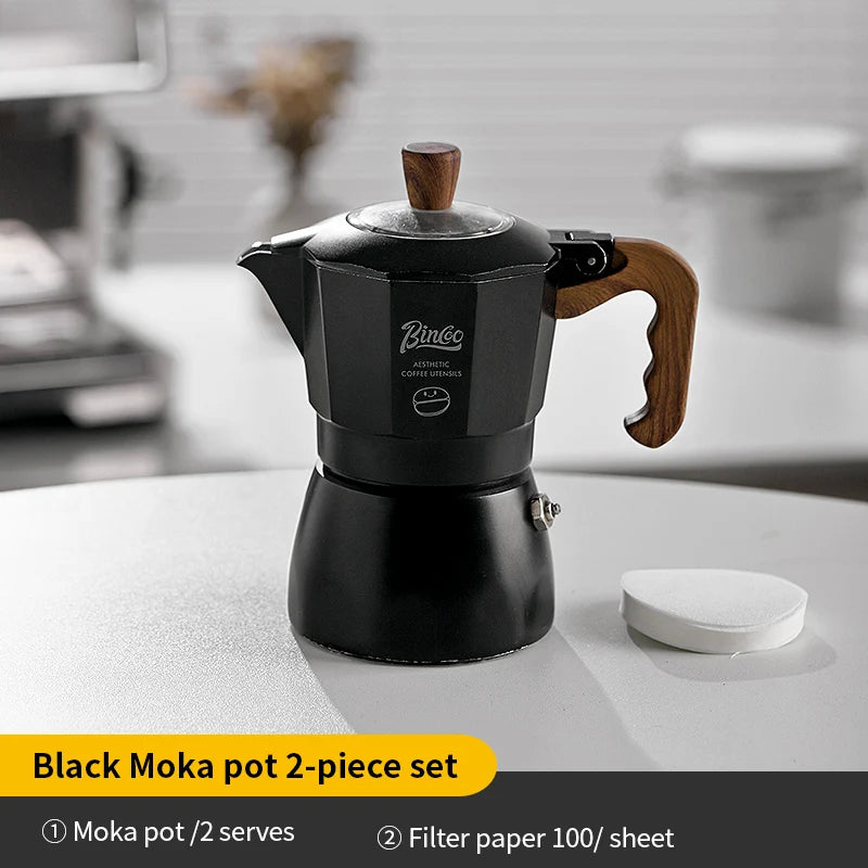 Cafetera moka Bincoo de doble válvula