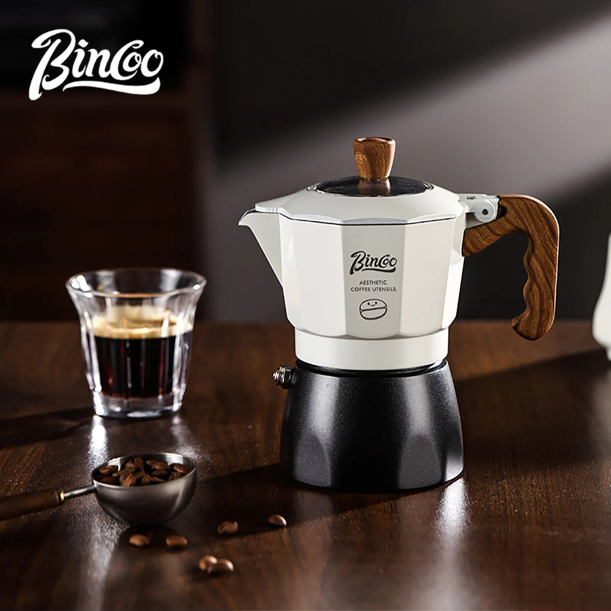 Cafetera moka Bincoo de doble válvula
