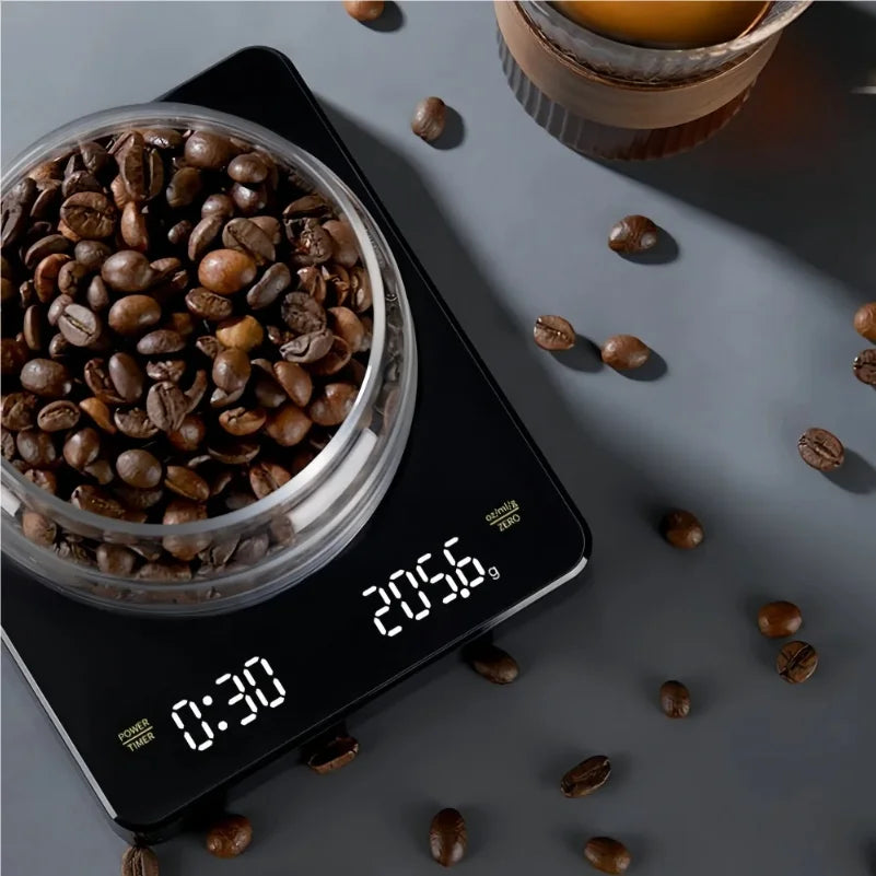 Balanza digital para café con temporizador