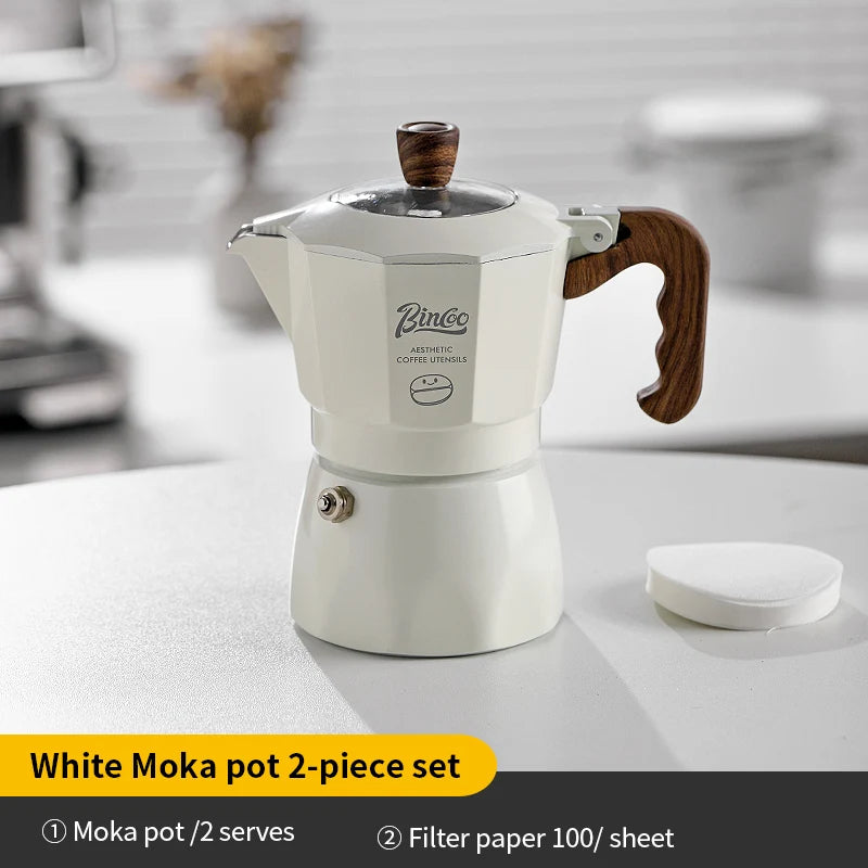 Cafetera moka Bincoo de doble válvula