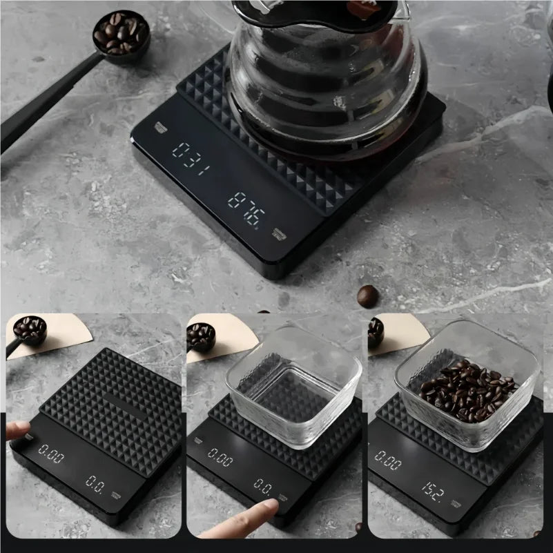 Balanza digital para café con temporizador